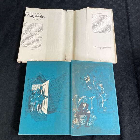 A Lucky Number Book Hardcover Vintage 1957 1st Edition w/ Jacket by Vera Henry - Picture 7 of 16